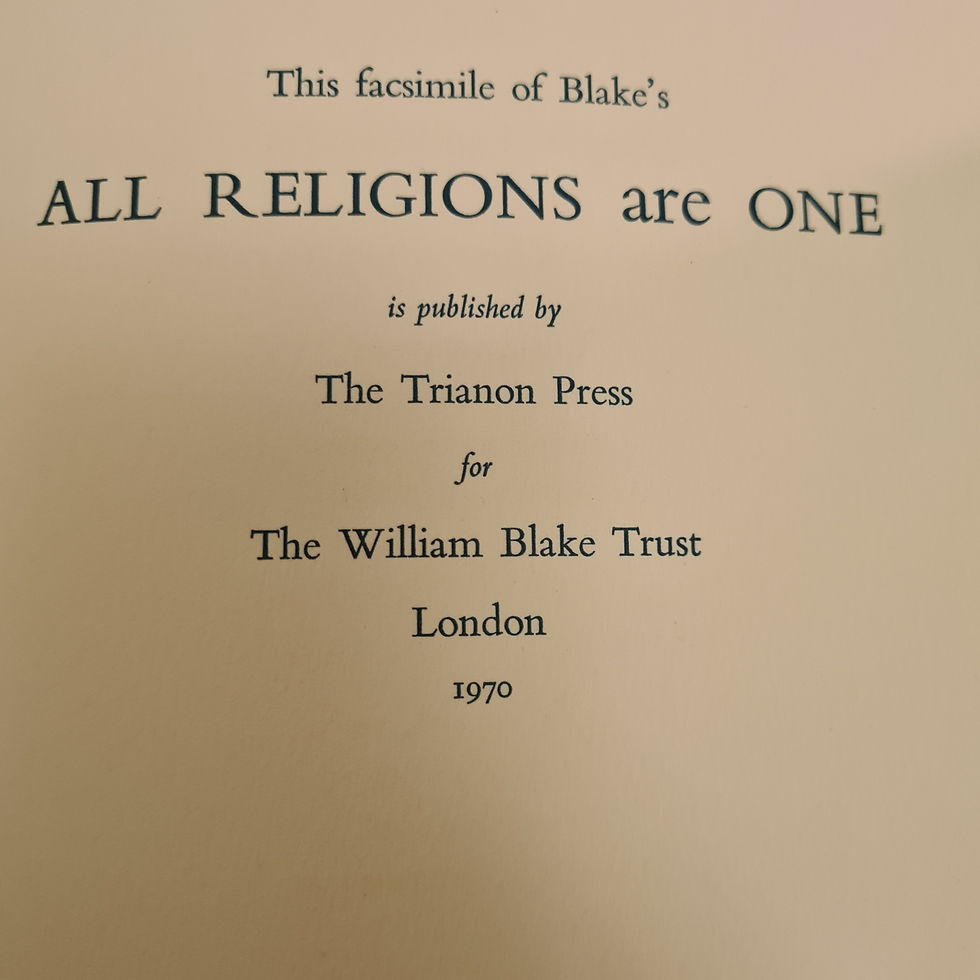 Thumbnail: William Blake, 'All Religions Are One' Trianon Press Ltd Edition