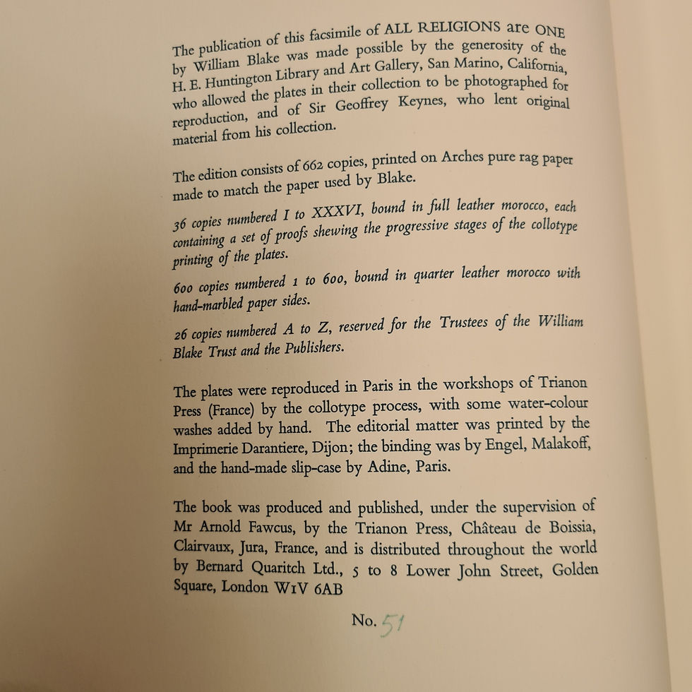 Thumbnail: William Blake, 'All Religions Are One' Trianon Press Ltd Edition