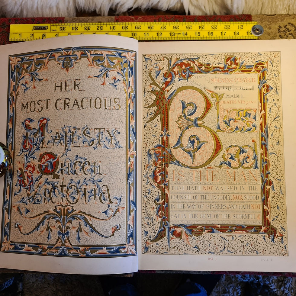 Thumbnail: Owen Jones, Psalms of David, 1861,the calf cover embossed 'The Victoria Salter'