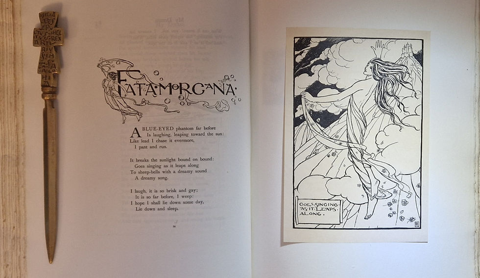 Thumbnail: Poems, Christina Rossetti, Vellum Signed Ltd Ed 55/350, Florence Harrison 1910