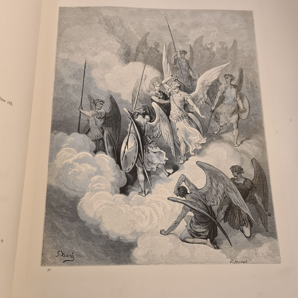 Thumbnail: Milton's Paradise Lost Large Folio, nd 1st Ed. 1866