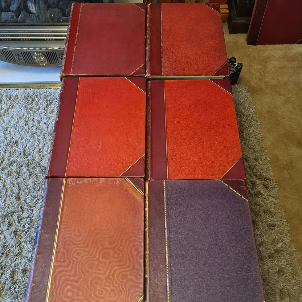 Thumbnail: The Art Journal' 6 volumes  3/4 Red Morocco: 1872, 1874, 1875, 1876, 1877 & 1880