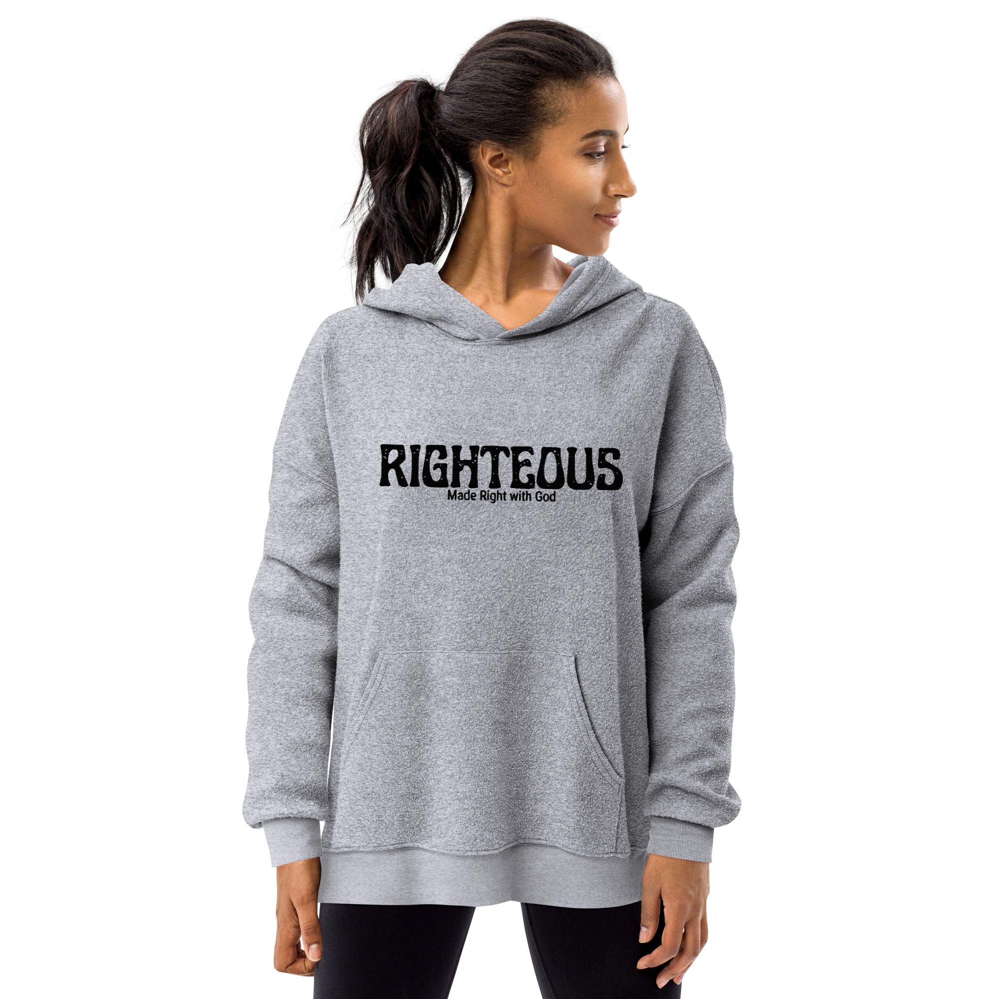Righteous Unisex sueded fleece hoodie