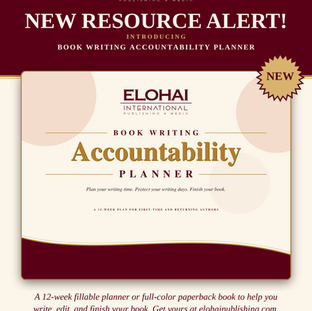 About 12 weeks left in 2026. Make them your writing weeks with the new Book Writing Accountability Planner.