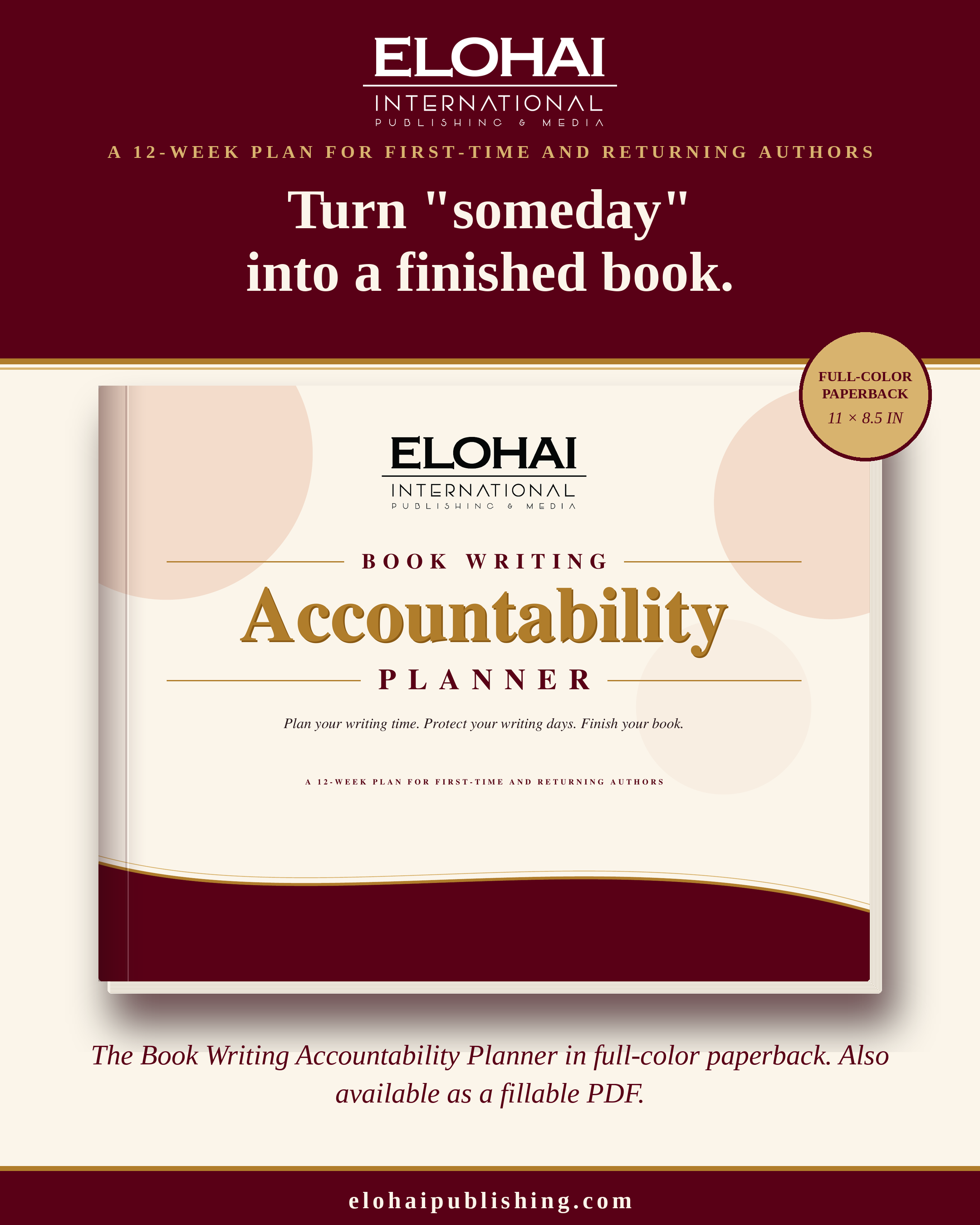 Book Writing Accountability Planner - Paperback