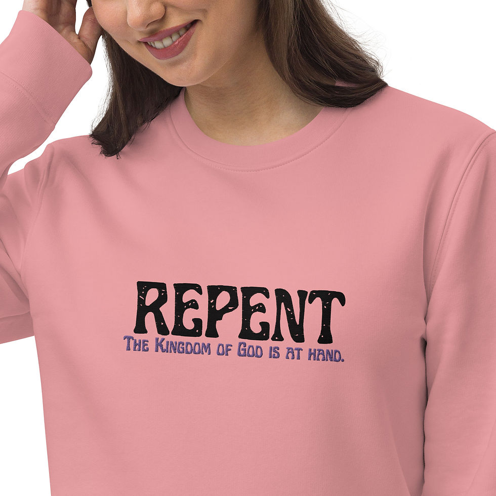 Thumbnail: Repent Unisex Sweatshirt (Black Letters)