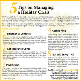 5 Tips on Managing a Holiday Crisis