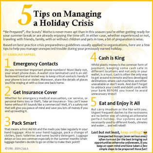 5 Tips on Managing a Holiday Crisis