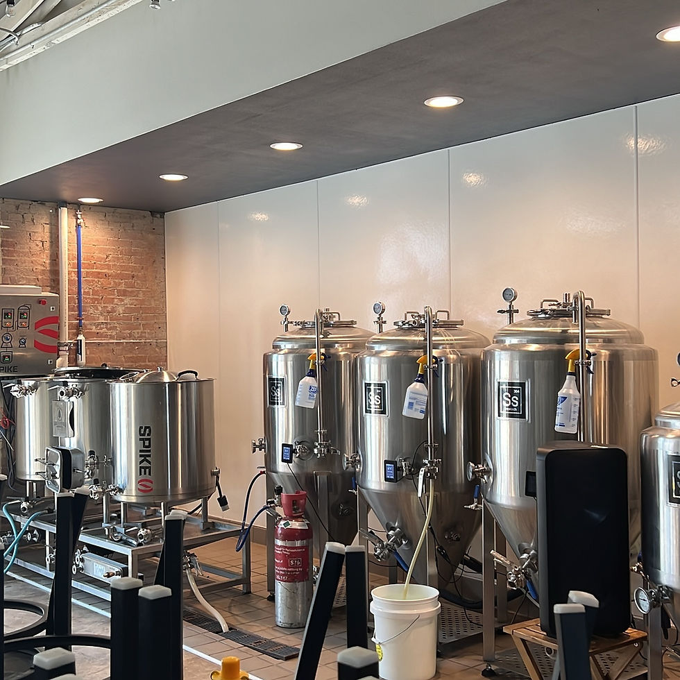 Beer making equipment.