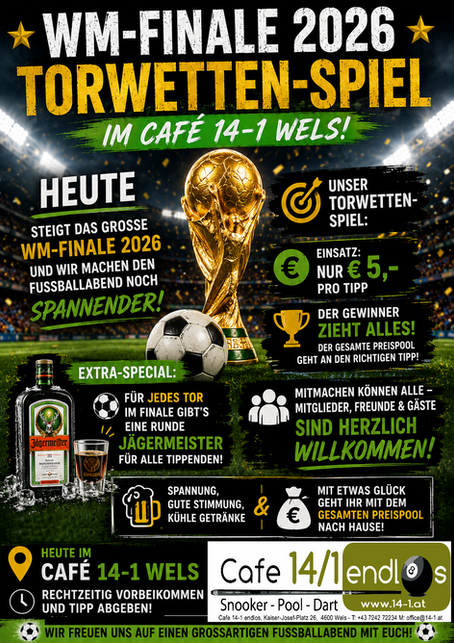 ⚽🏆 WM-FINALE 2026 – TORWETTEN-SPIEL IM CAFÉ 14-1 WELS! 🏆⚽