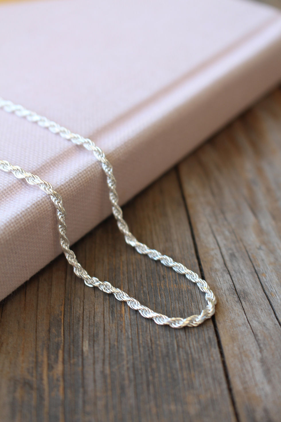 Thumbnail: Sterling Silver 925 Rope Chain Necklace - Gift For Wife Girlfriend Or BFF
