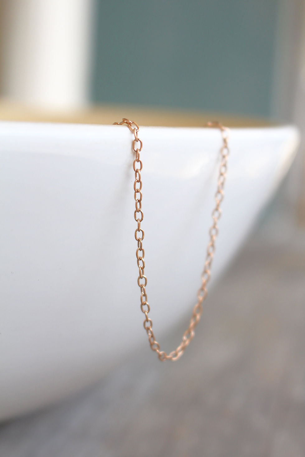 Thumbnail: 5 Rose Gold and 14k Gold Cable Chain Necklaces 14 to 24 inches
