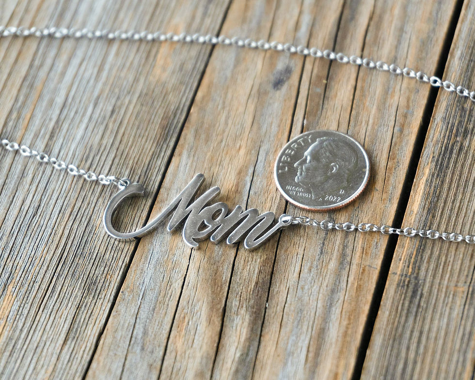 Thumbnail: Mom Handwriting Necklace - Stainless Steel - Adjustable - Gift For Mom Wife