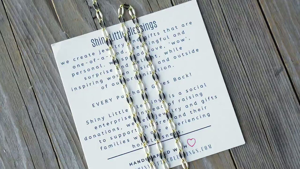Thumbnail: Gold Zebra Enamel Chain – Black and White Plated Jewelry Making