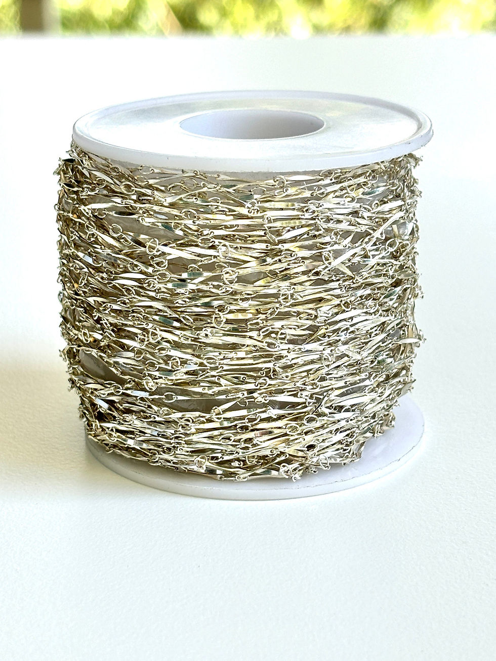 Thumbnail: Sterling Silver Bar and Dapped Link Chain – DIY Jewelry Supplies