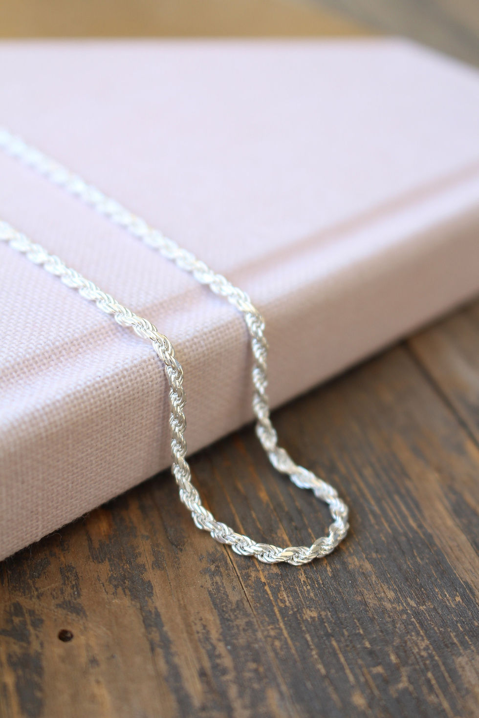 Thumbnail: Sterling Silver 925 Rope Chain Necklace - Gift For Wife Girlfriend Or BFF