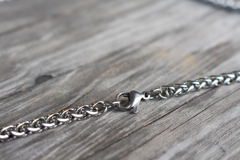 Thumbnail: Necklace for Men , Tarnish Free Jewelry , Waterproof , Titanium Steel , Silve...