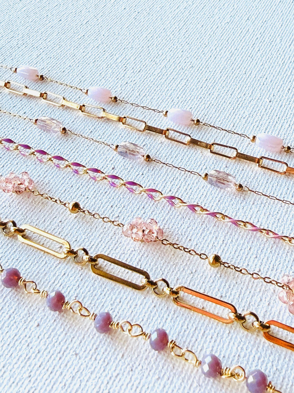 Thumbnail: Purple & Gold Chains for Jewelry Creations - Wholesale Stainless Steel Chain