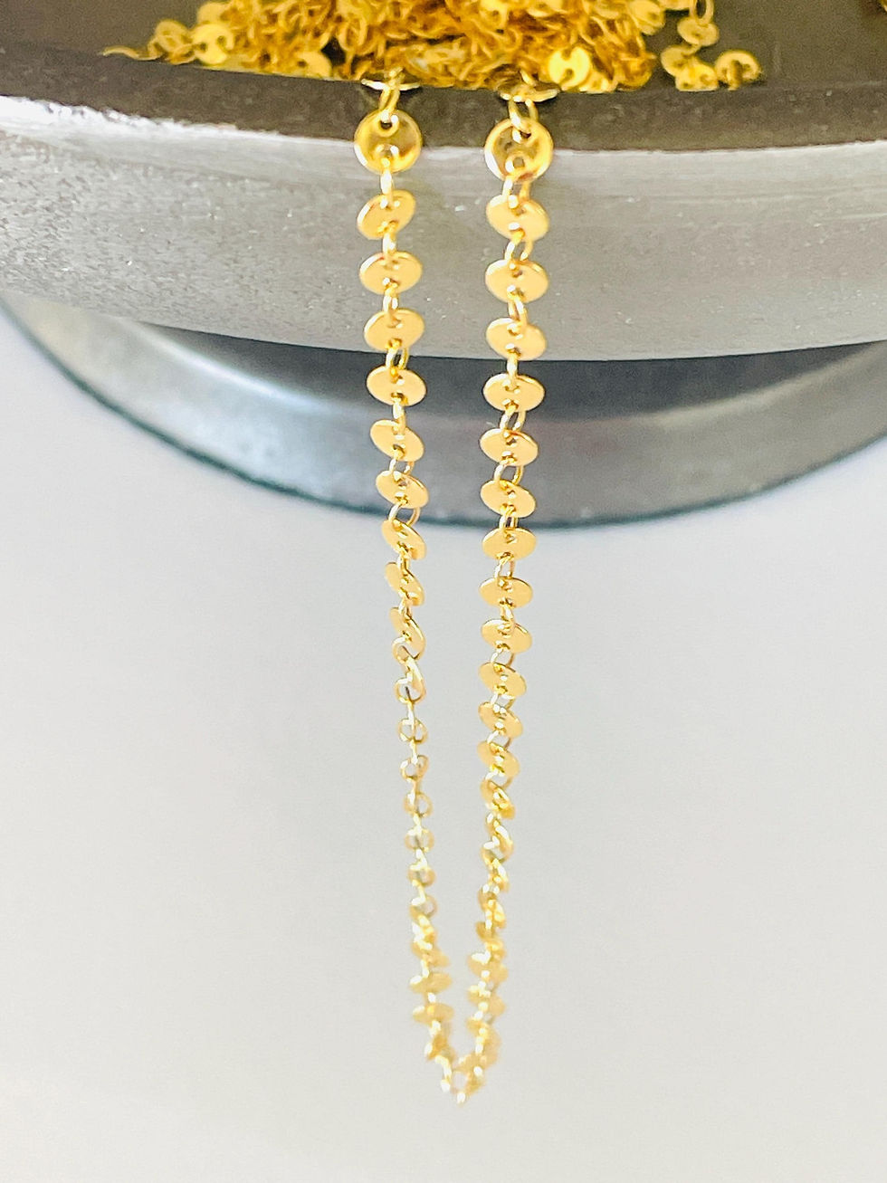 Thumbnail: 18k Gold Coin Sequin Chain – 4mm DIY Jewelry Making