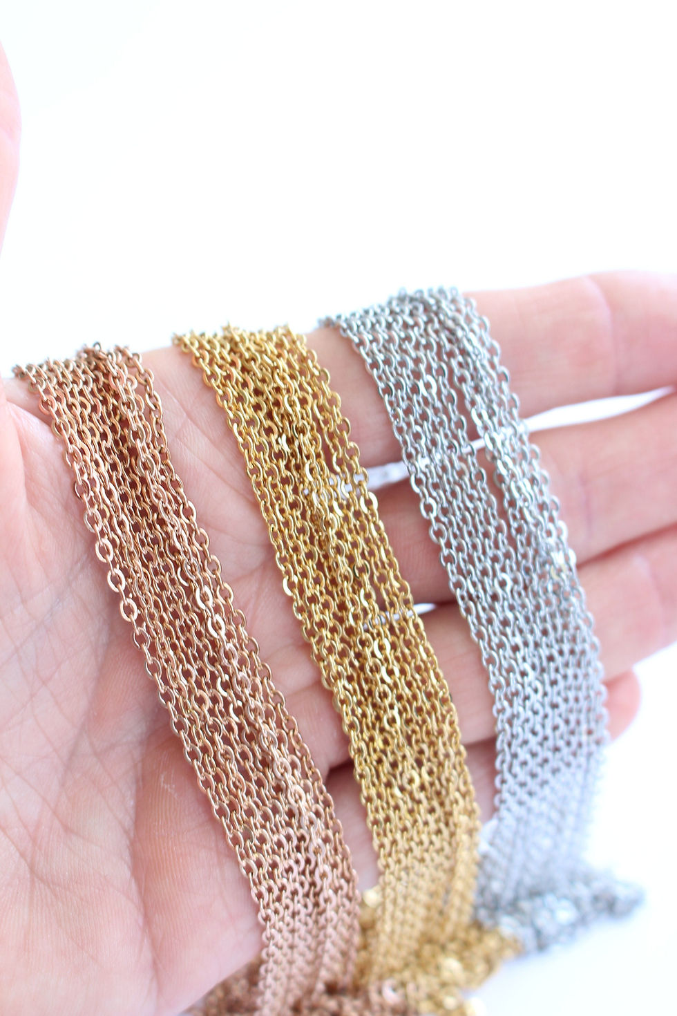 Thumbnail: Tarnish Free Stainless Steel 2mm Cable Chain, Silver, Gold, Rose Gold, Black