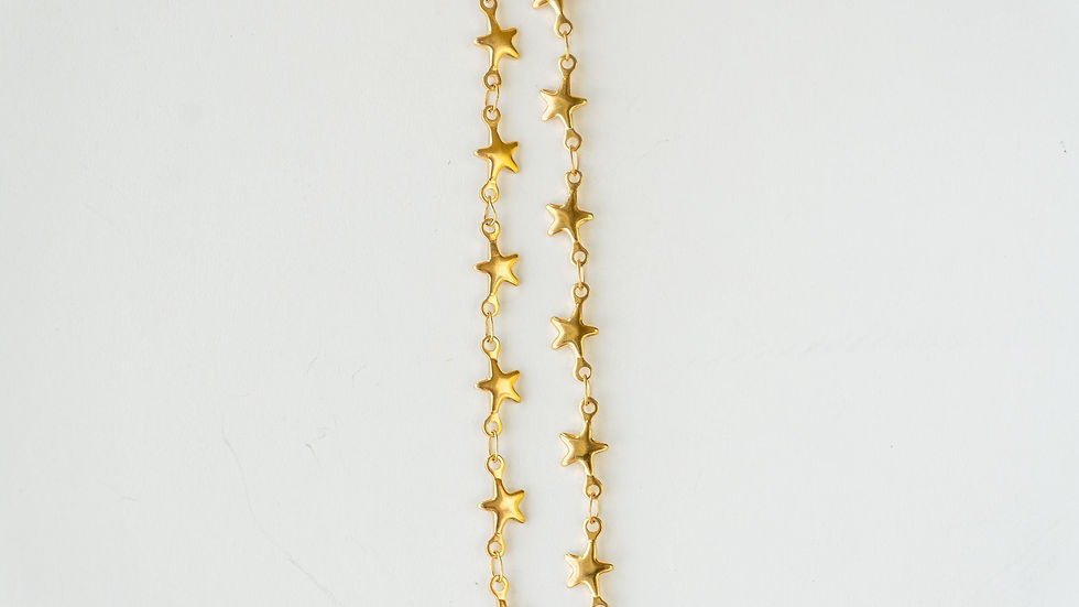 Thumbnail: 18k Gold Star Chain – Waterproof Stainless Steel DIY Jewelry Making