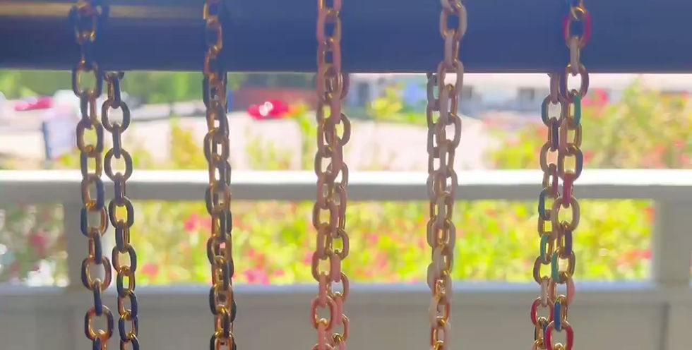 Thumbnail: Enamel Carabiner Bracelet – Gold Cable Chain, Stainless Steel