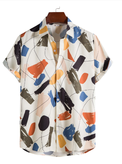 Vividuz Portofino® Casual White Graffiti Shirt (One Piece)