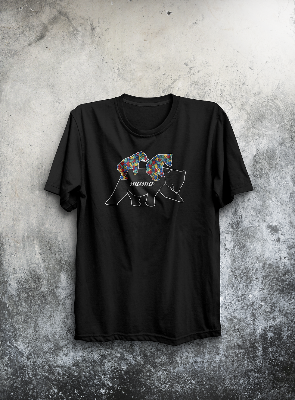 Thumbnail: Mamma Bear with Cubs Autism T-shirt