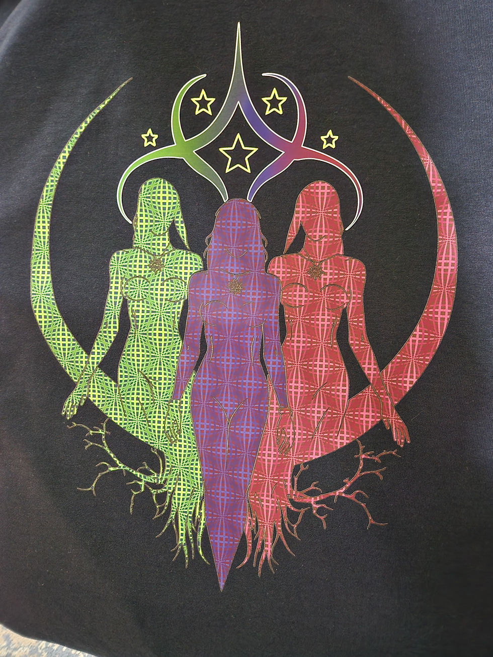 Three Goddesses Illusion Pattern