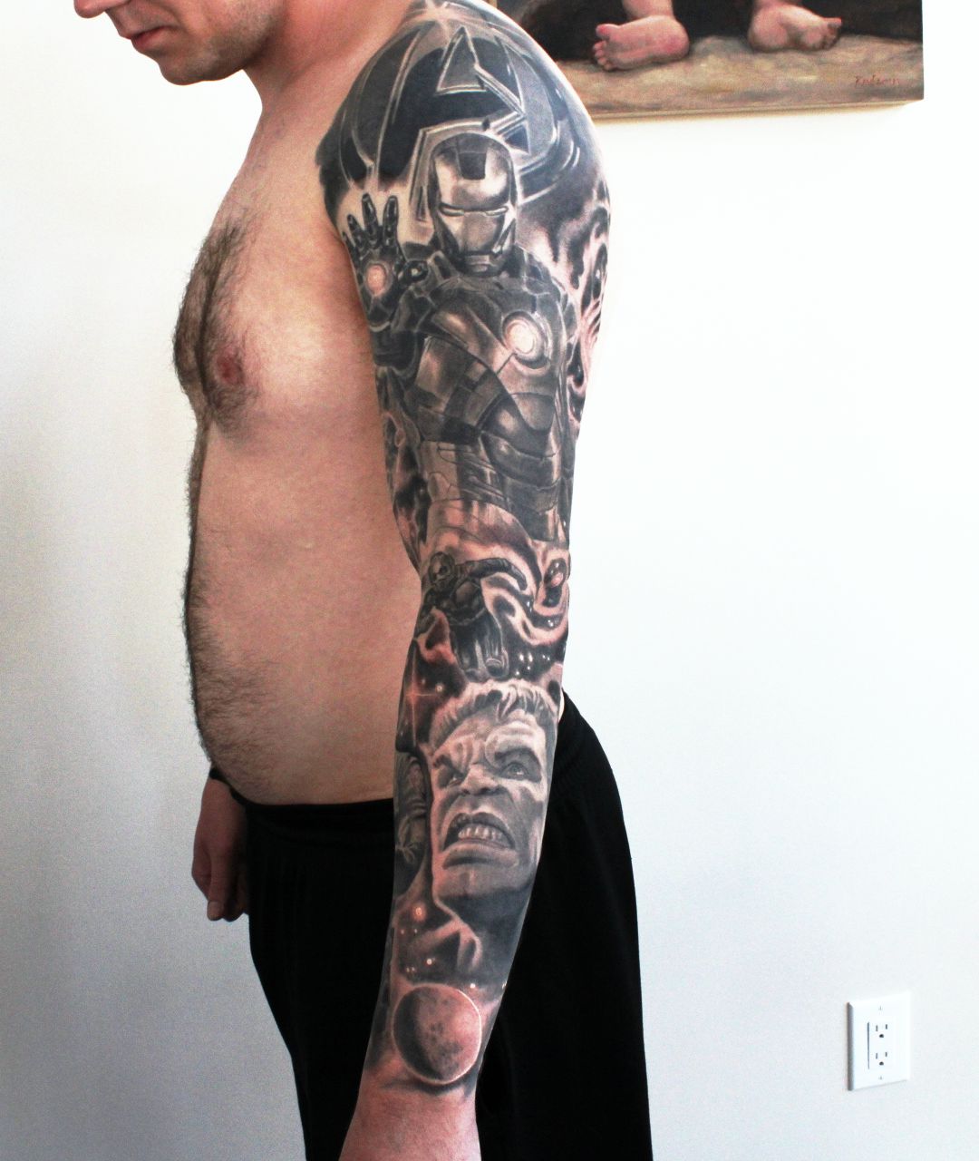 Full colour Marvel character sleeve