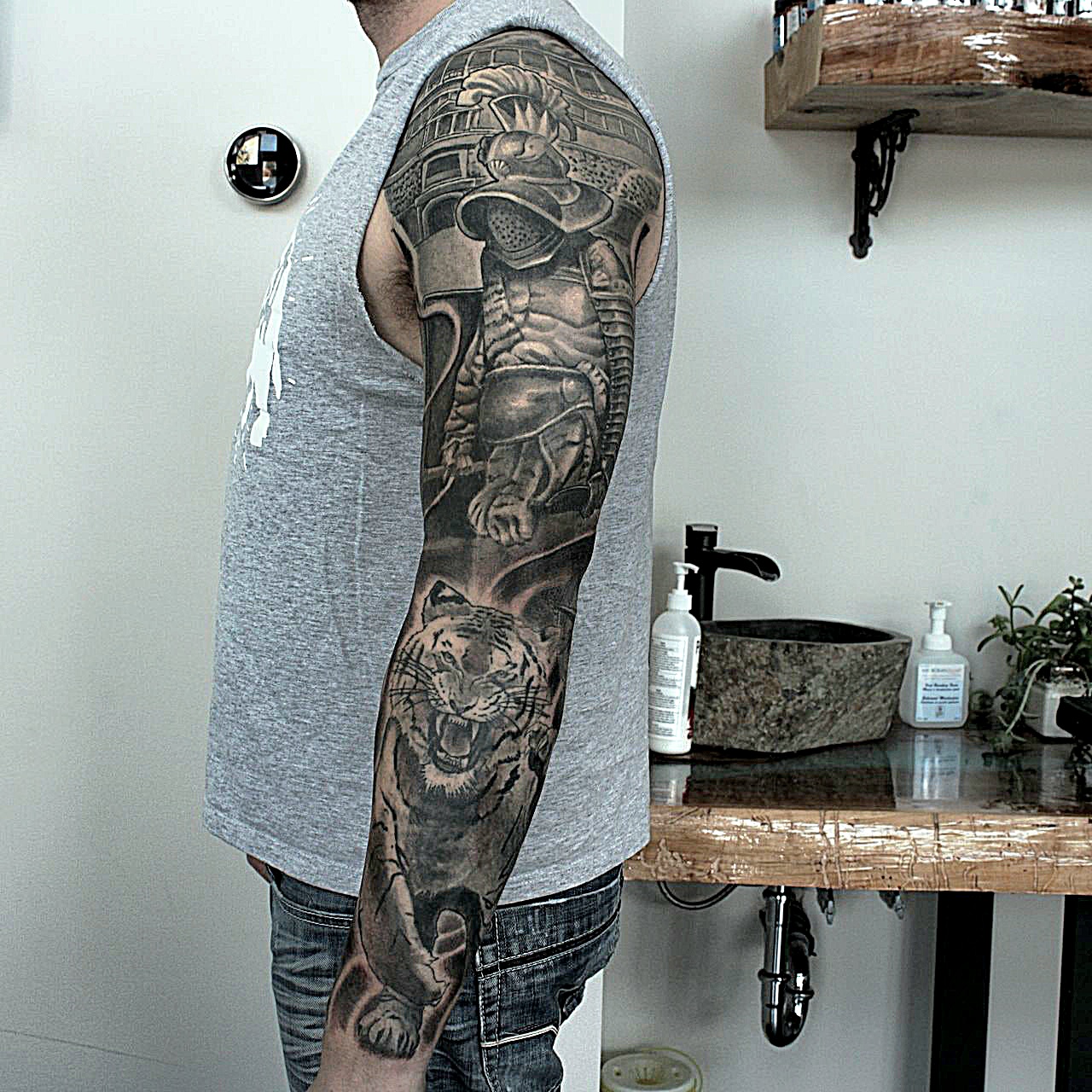 Full mythology and animal portrait sleeve