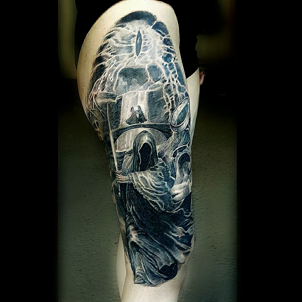 Dark fantasy and graveyard full sleeve