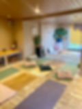 Yoga studio mats ready for class