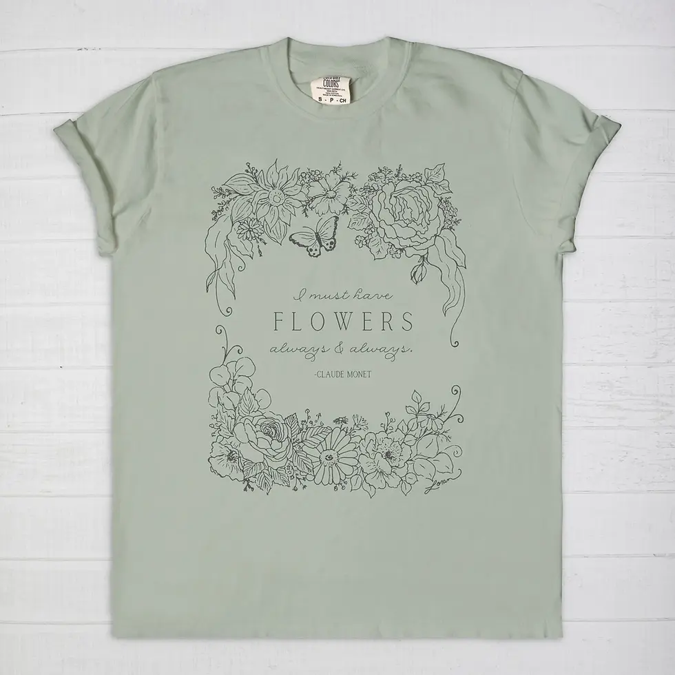 Thumbnail: "I MUST HAVE FLOWERS" | VINTAGE WASH GRAPHIC TEE | COMFORT COLORS®