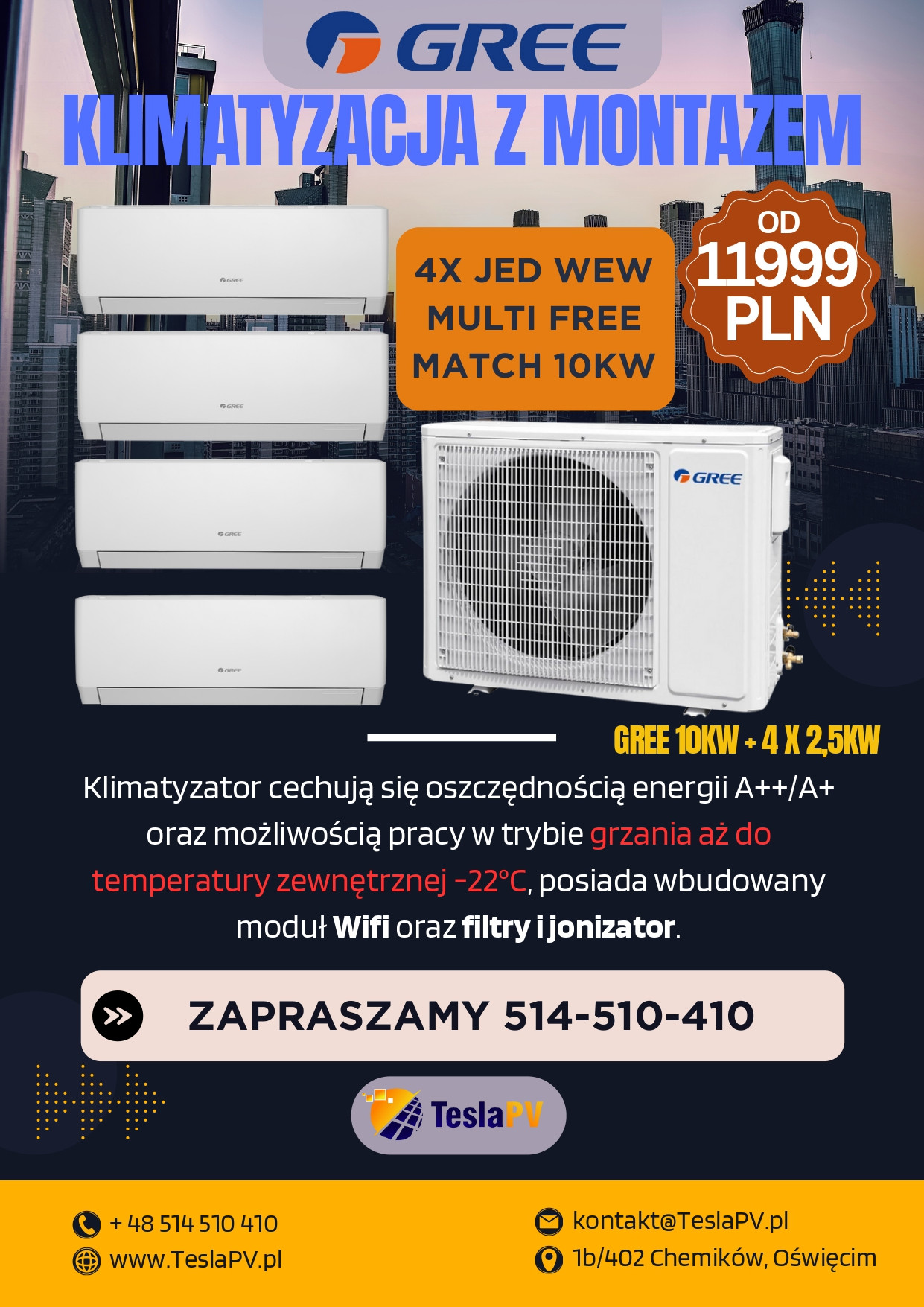 Gree Multi 4x2.5kW