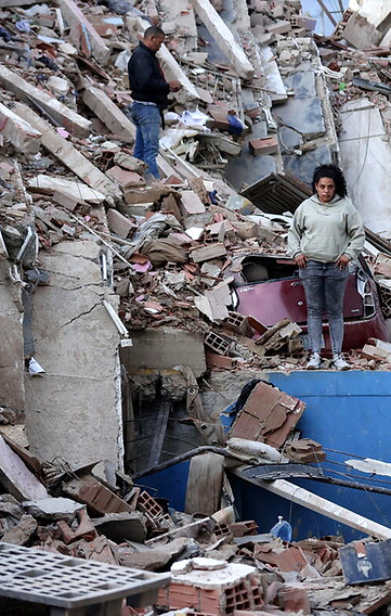 Photo of destruction from earthquake in Venezuela 2026.