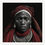 Thumbnail: African Maasai wall art print with bold red tones and cultural details