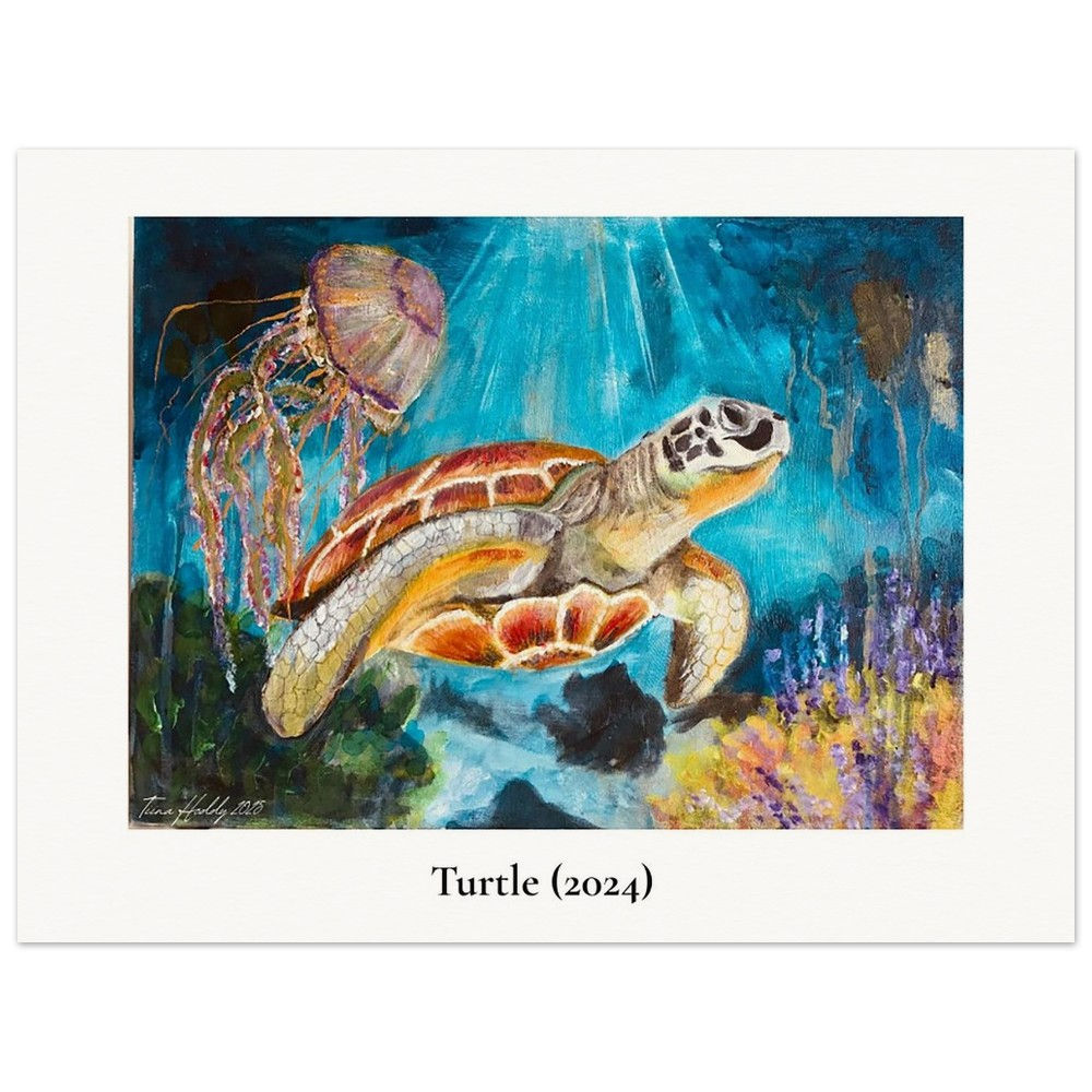 Original oil painting turtle