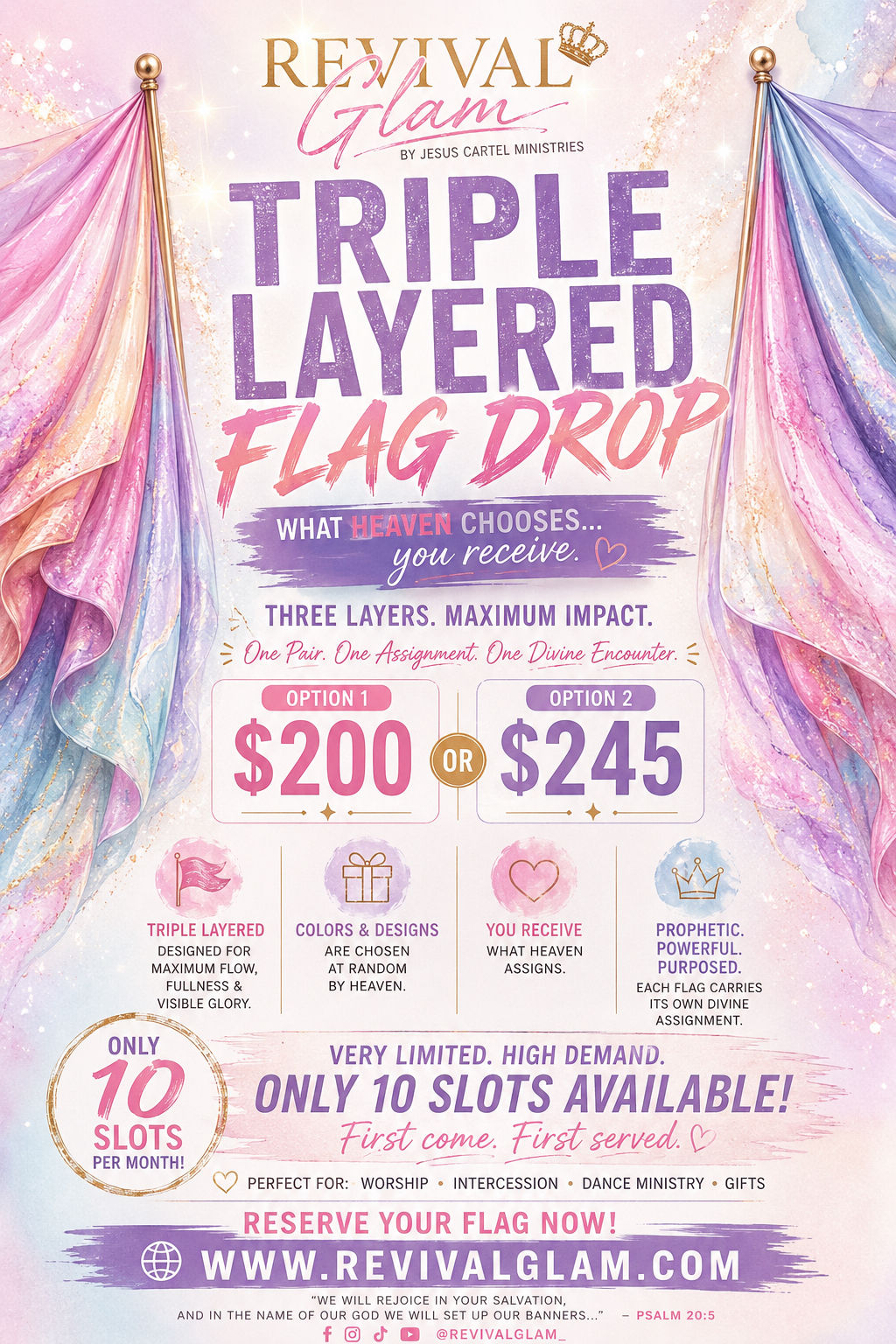 Triple Layered Flags JUNE