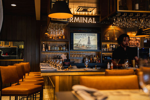 Bar interior with 