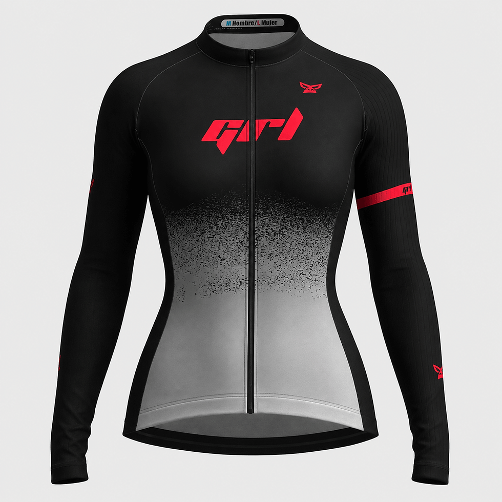Miniatura: Jersey Elite Mujer Carbón Rojo