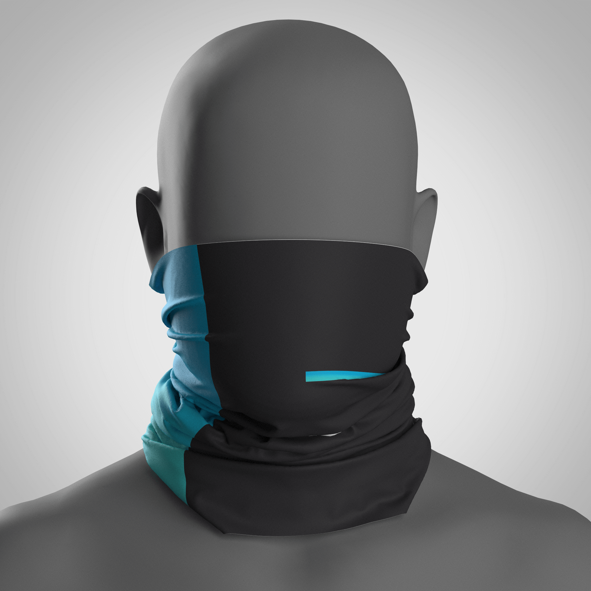 Cuello Gradiente Azul