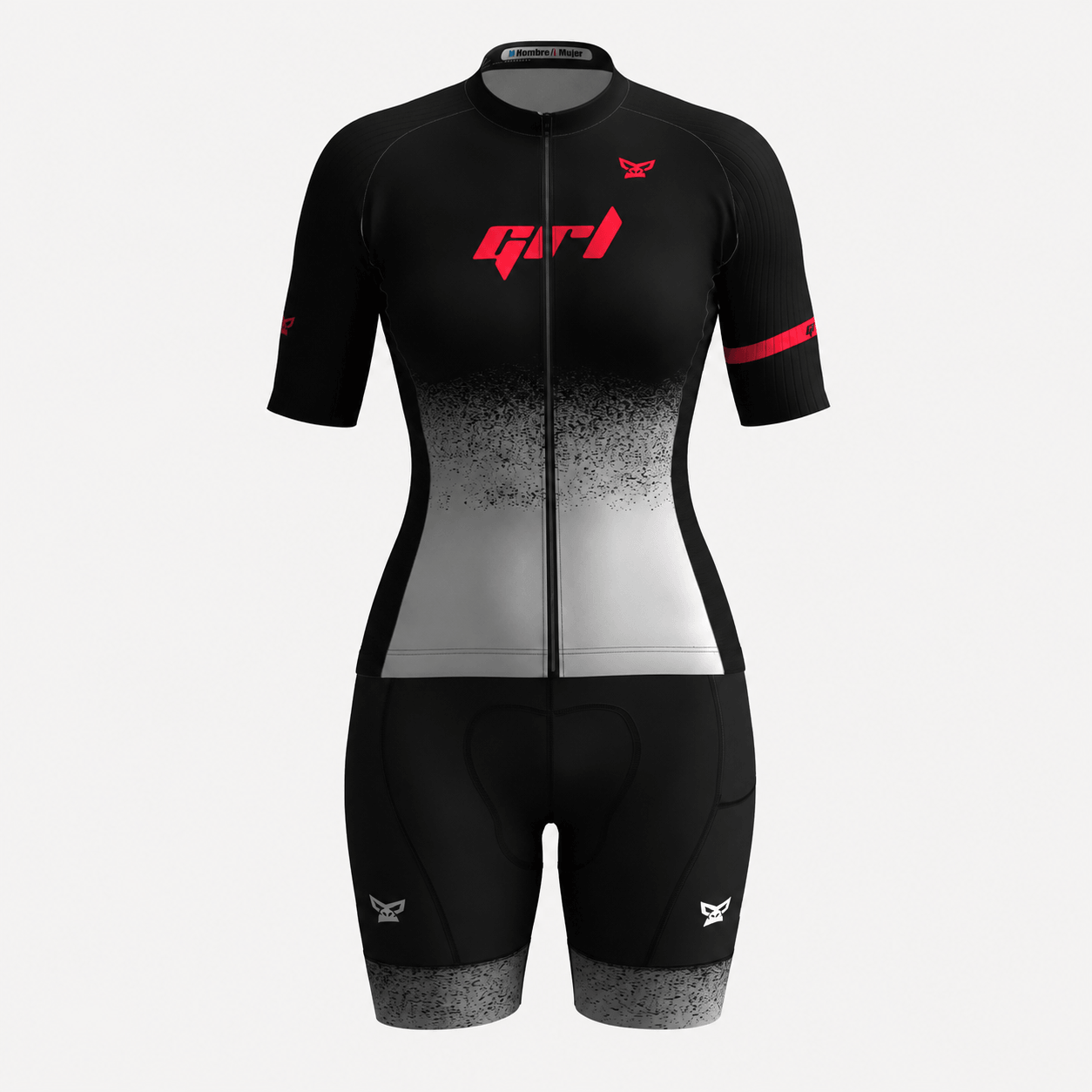 Uniforme Elite Mujer Carbón Rojo