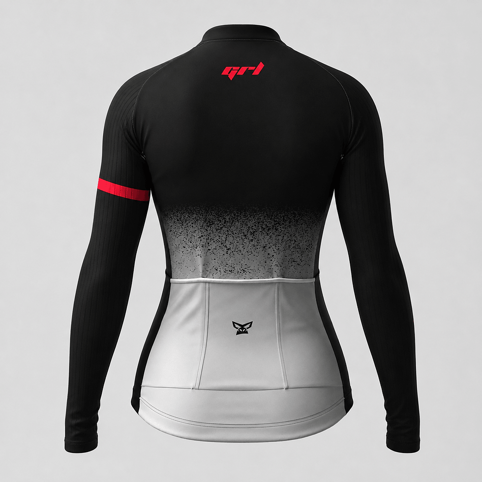 Miniatura: Jersey Elite Mujer Carbón Rojo