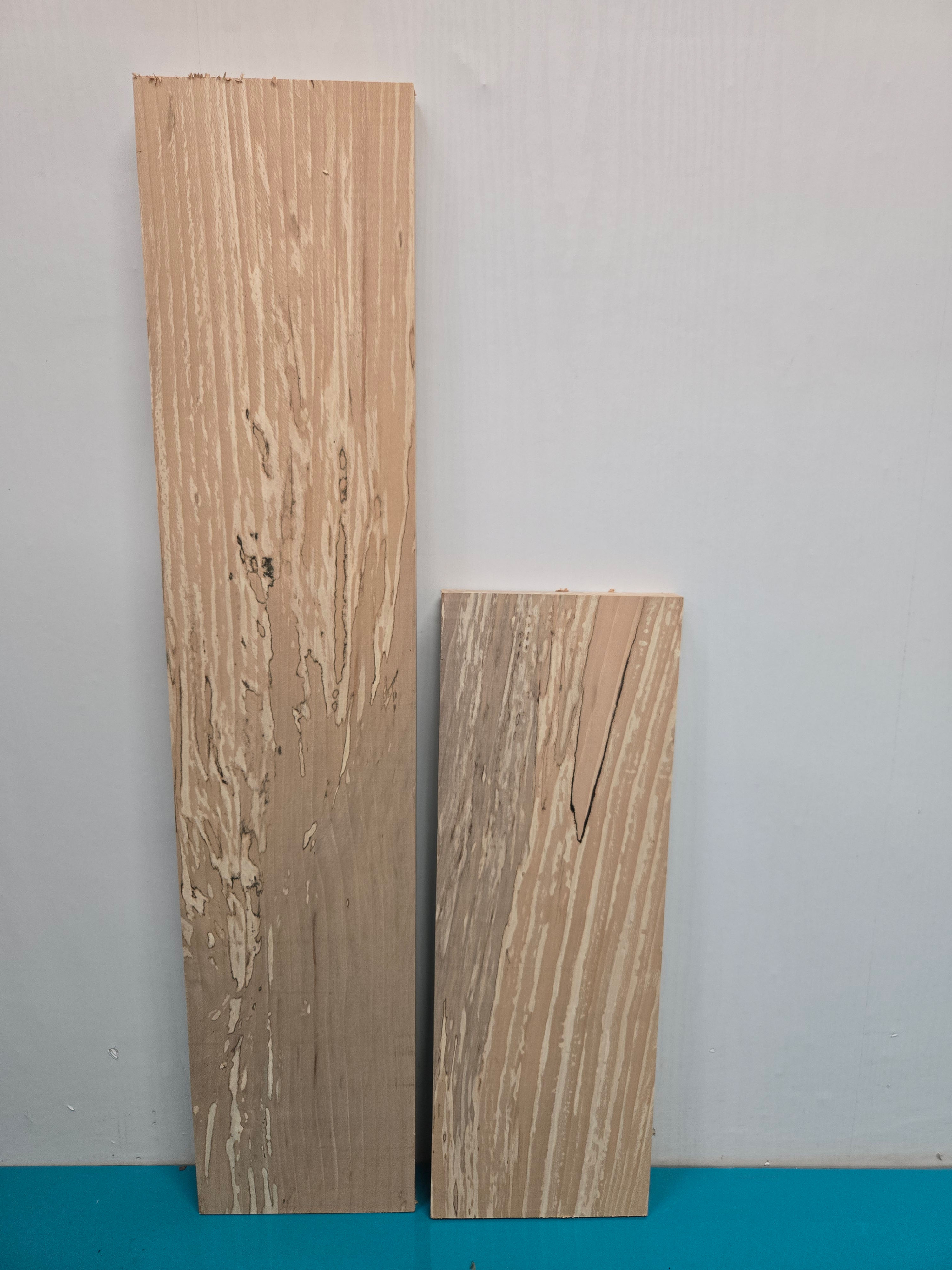 2 Straight edge Spalted Beech Offcuts
