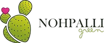 Nohpalli Green logo representing cactus powered botanical skincare.