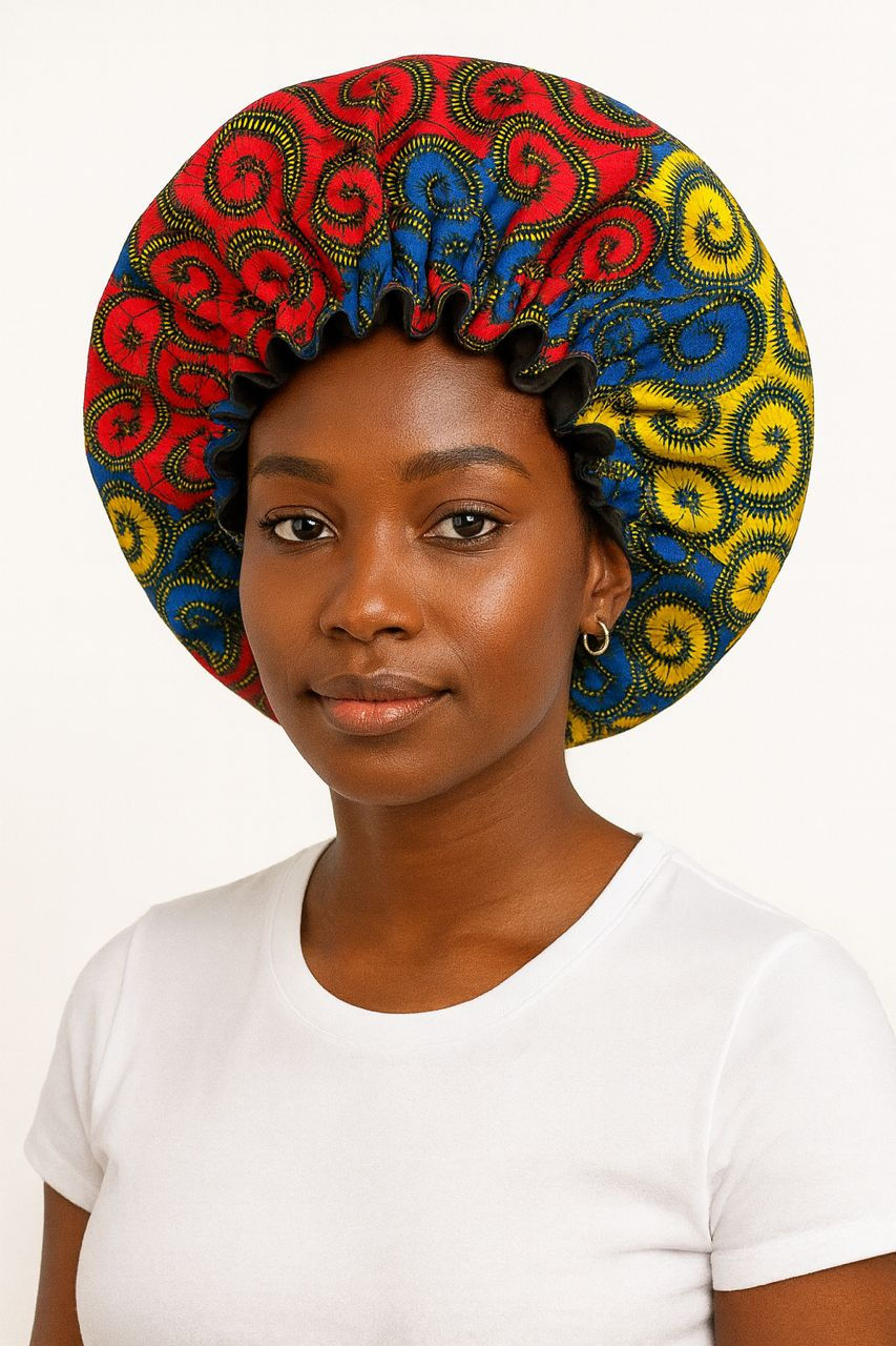 Thumbnail: Afro Silk Empire Bonnet – Large Size