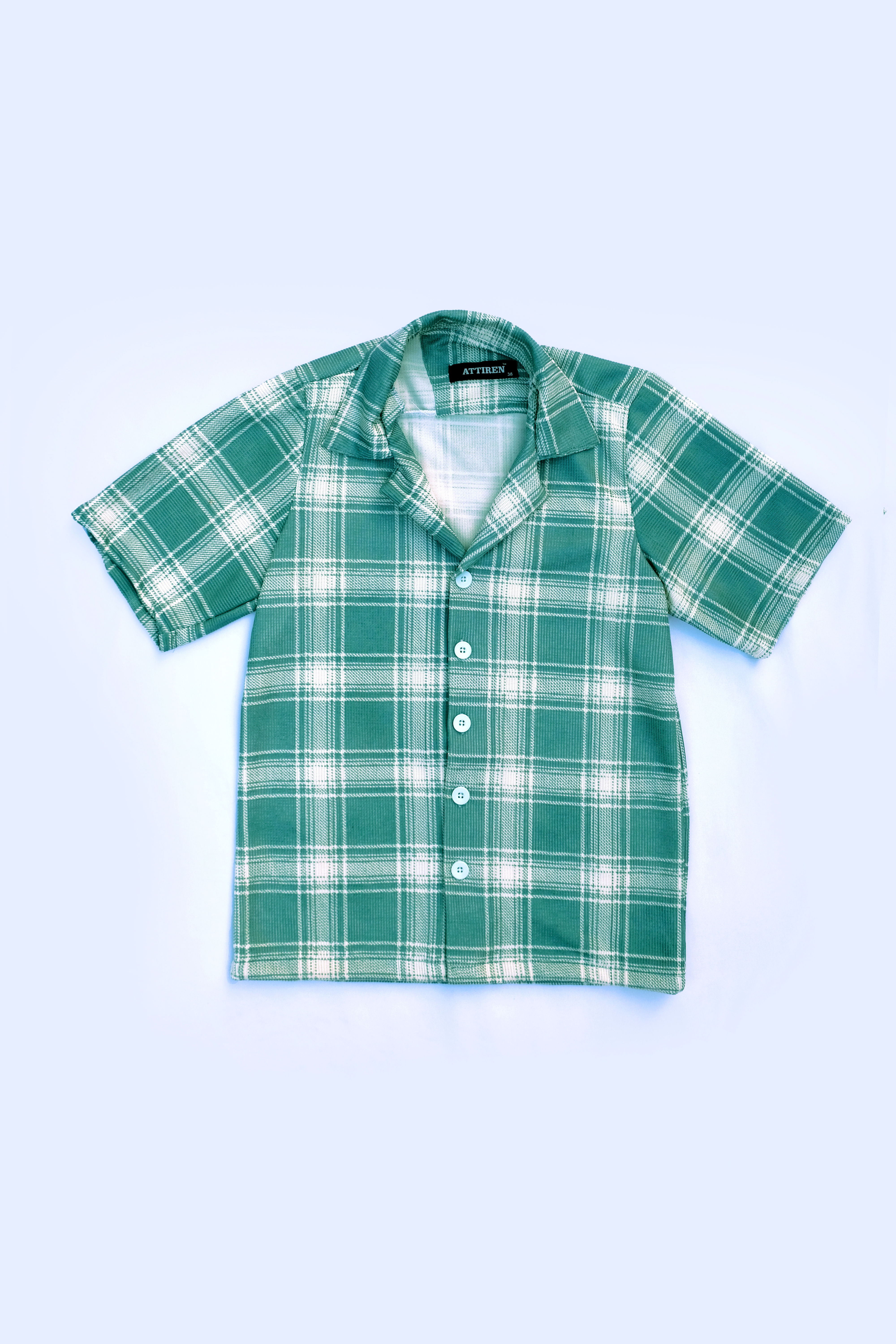 Green Checks Oversized Shirt