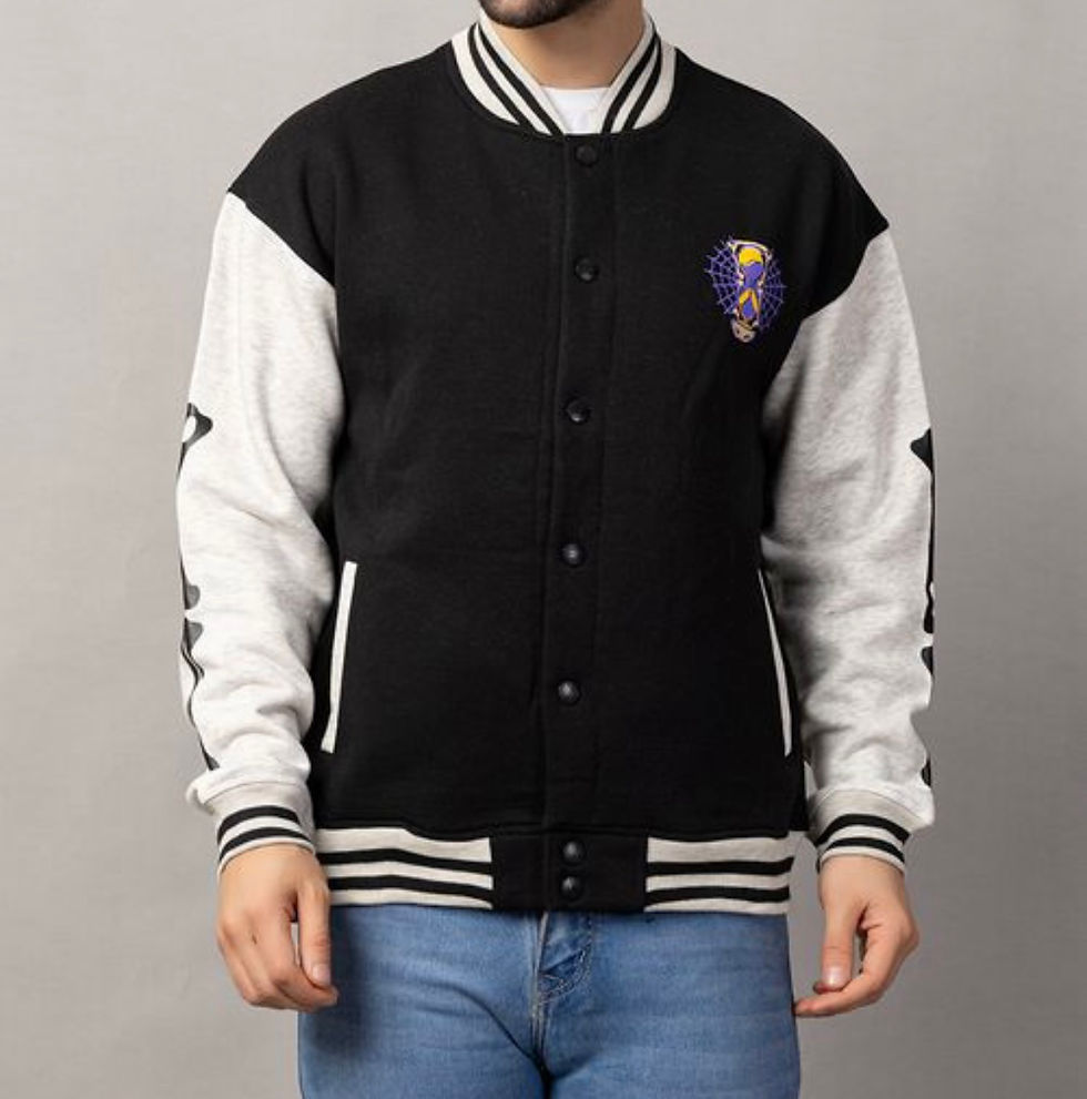 Thumbnail: SINISTER BLACK VARSITY JACKET