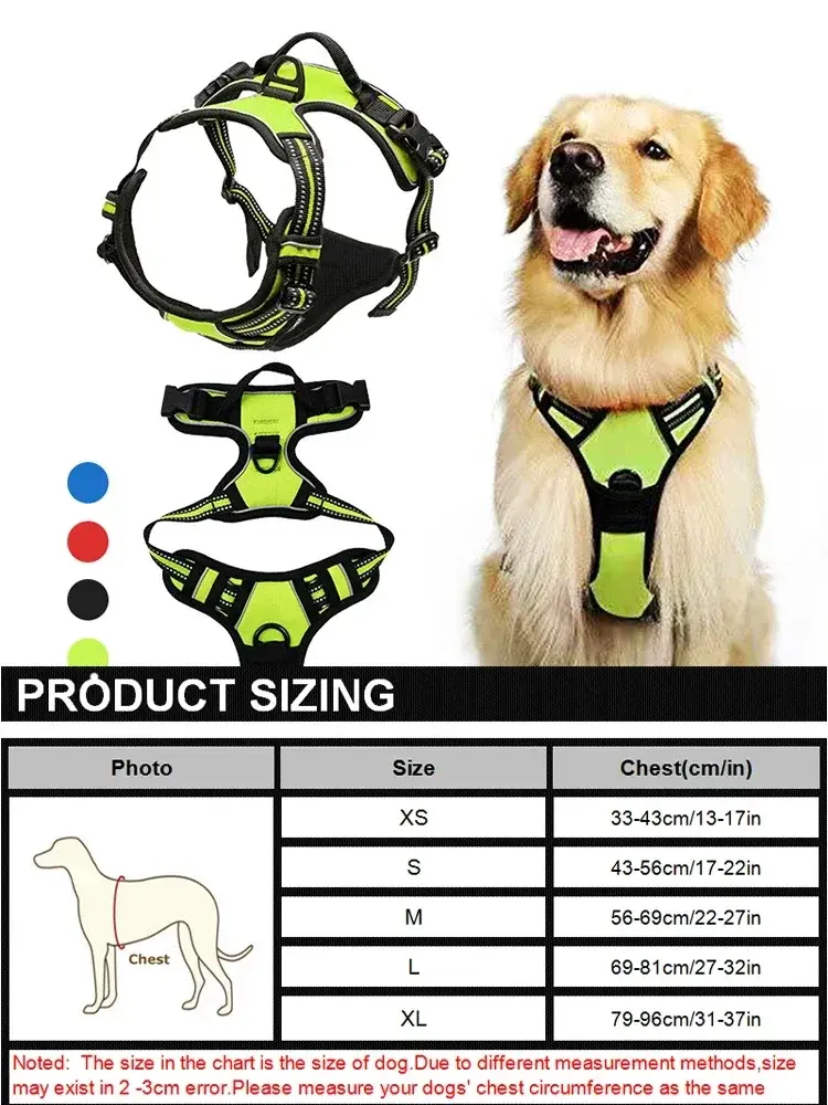 Thumbnail: Reflective Adjustable Breathable Vest Chest Strap for Small Medium Large Dogs Pe